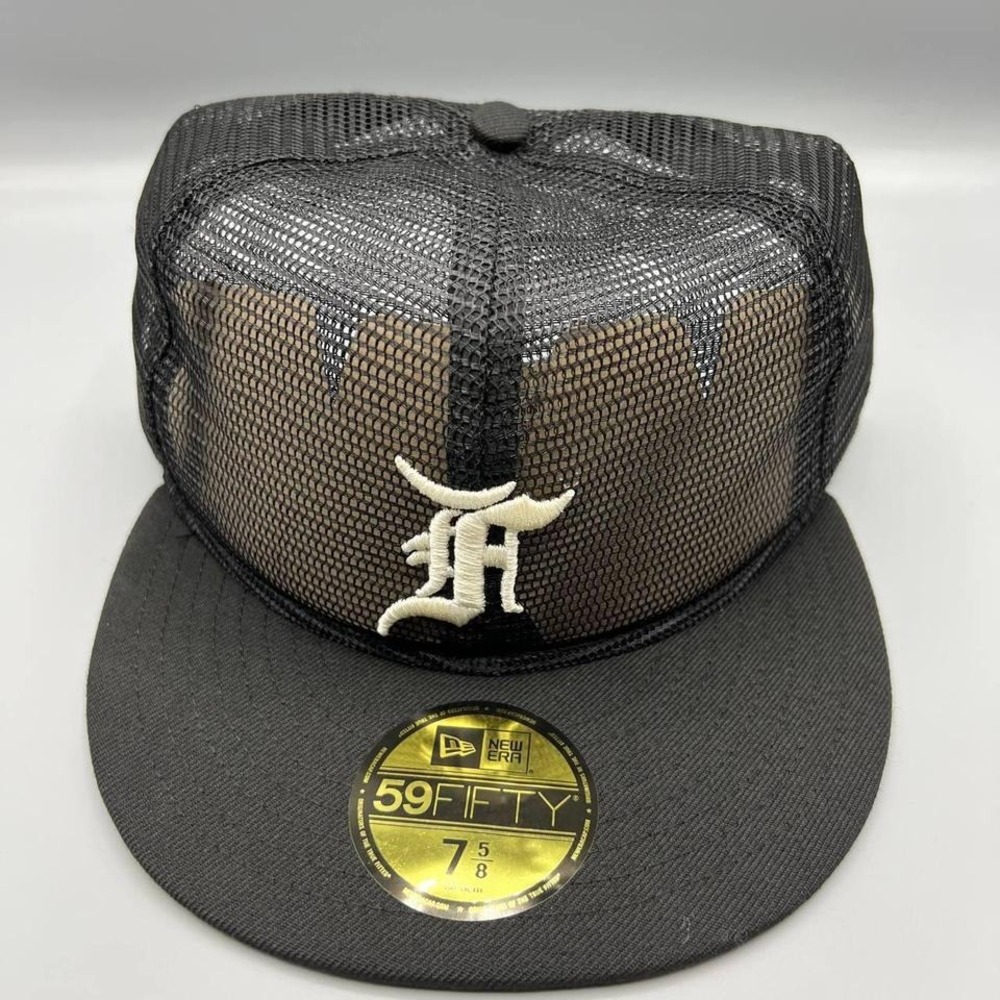 Fear of God 7 5/8 59Fifty New Era Mesh Hat Fitted Cap Black Men FOG Jordan